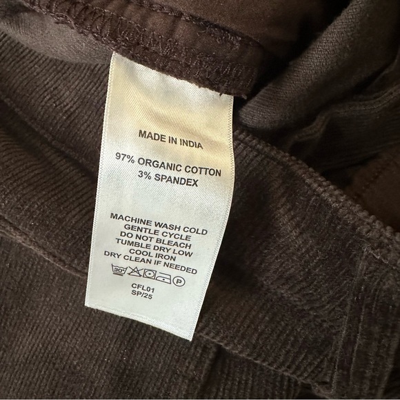 Quince Women’s Organic Stretch Corduroy Straight Leg Pants in Espresso Sz 16 NWT - Picture 7 of 10
